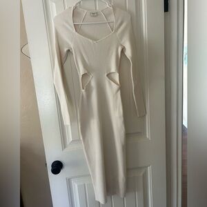 Abercrombie long sleeve midi cutout sweater dress small